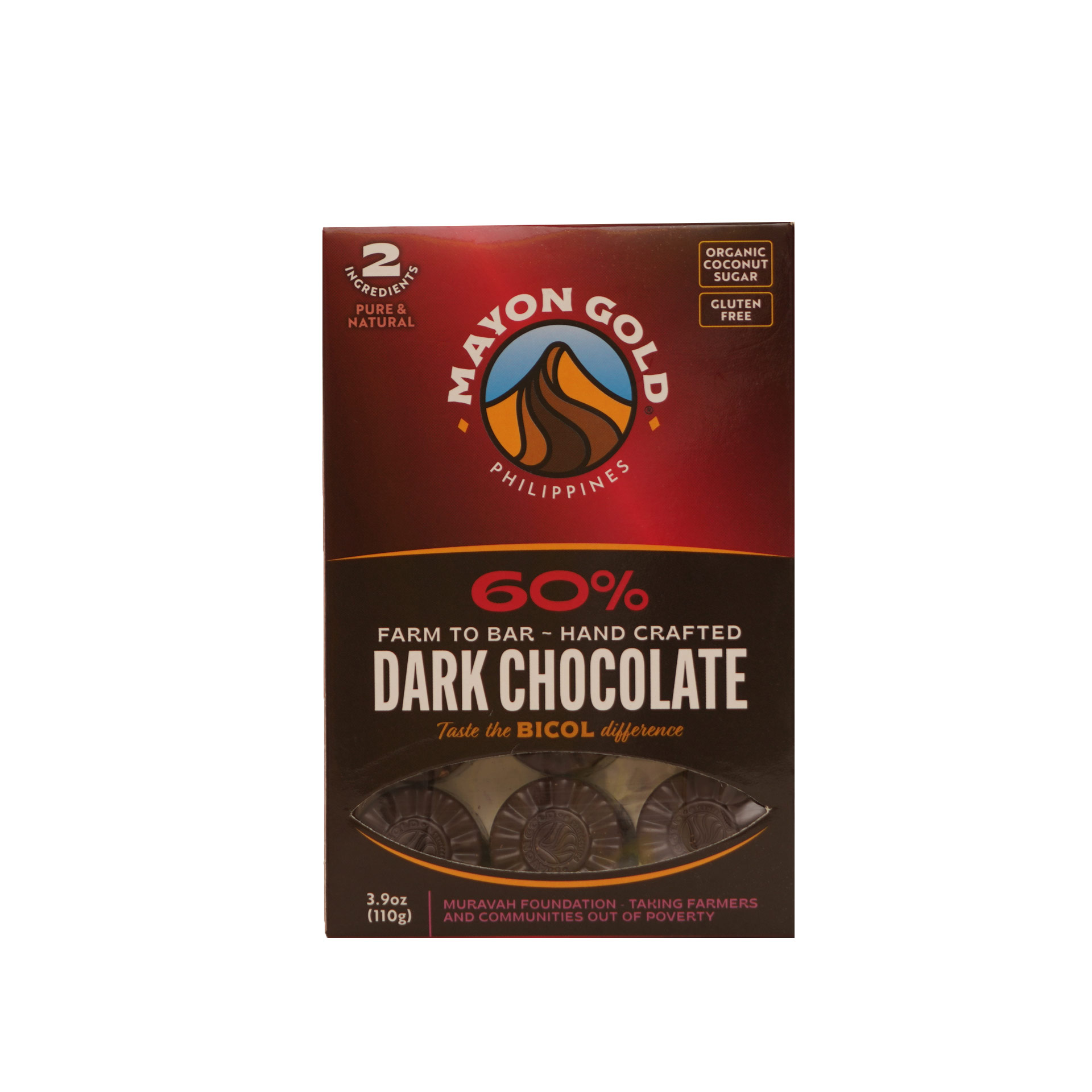 Mayon Gold 60% Finest Premium Craft Dark Chocolate (100g)