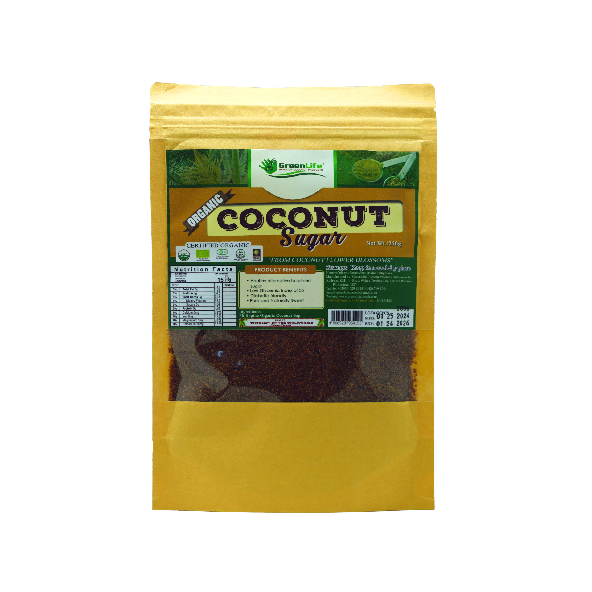 GreenLife Organic Coconut Sugar (250g)