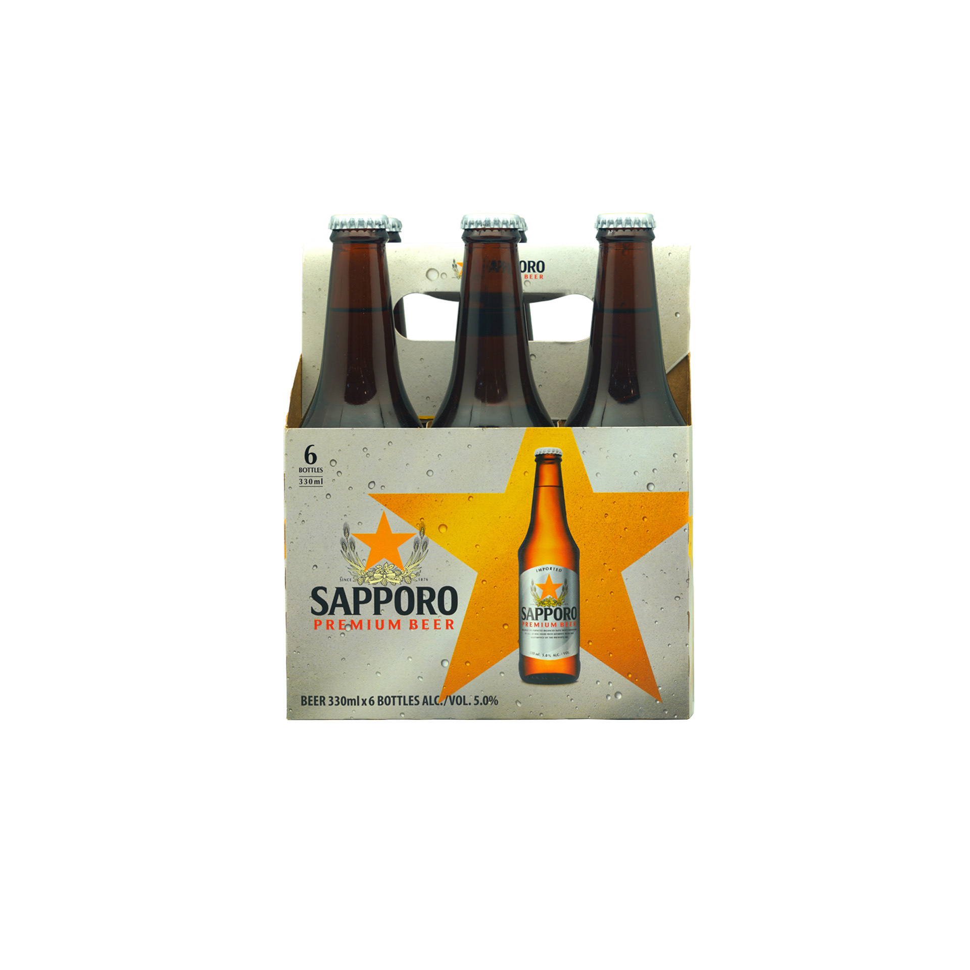 Sapporo Premium Bottle Beer (5+1, 330ml each)